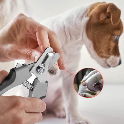 Professional Dog Nail Clippers with Quick Sensor & Safety Guard for Large Breeds - Includes Cat Nail Clipper & Nail File